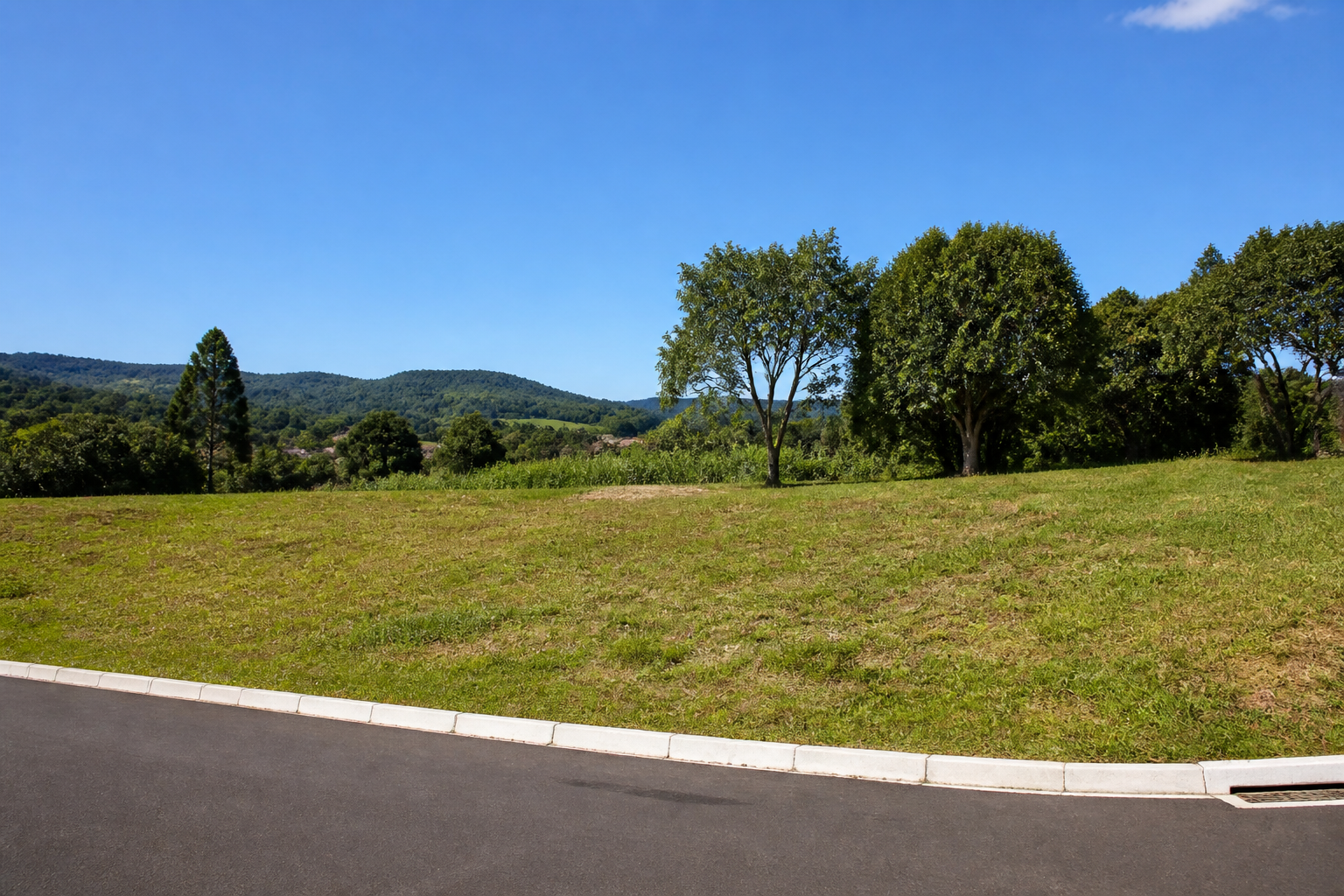 Terreno amplo e plano com área verde ao redor
